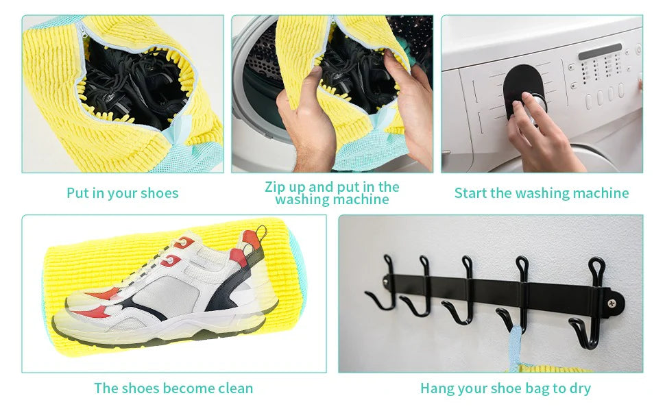 Shoe cleaning bag