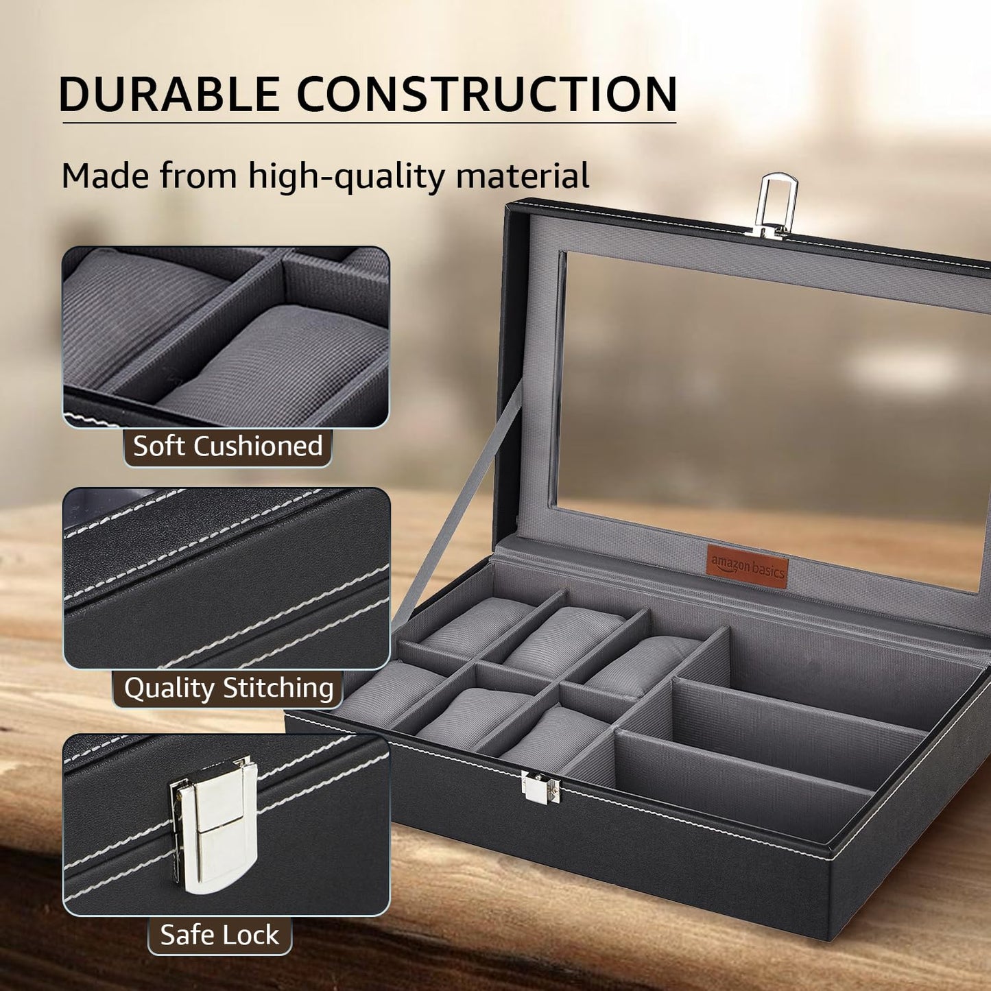 Leather Watch Organiser and Sunglasses Holder