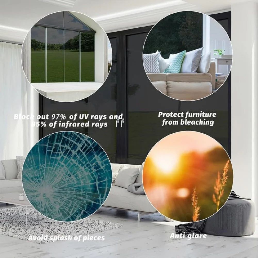 Blackout Window Film Dark for Privacy & Heat Blocking