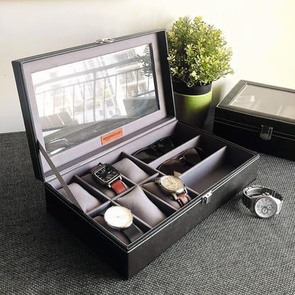 Leather Watch Organiser and Sunglasses Holder