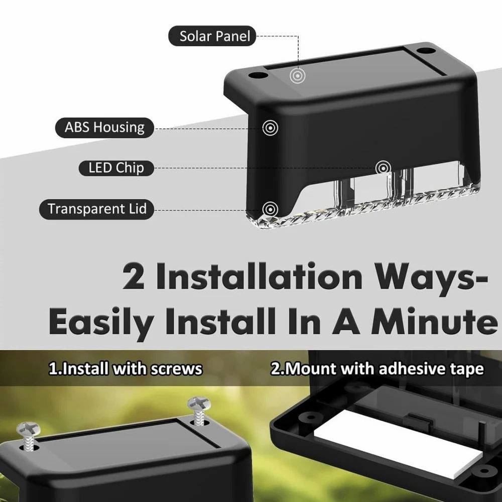 Solar step light ( Pack of 12 )