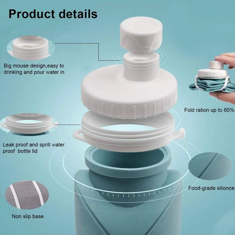 Foldable Water Bottle - 650 ML